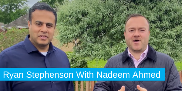 Ryan Stephenson supports Nadeem Ahmed